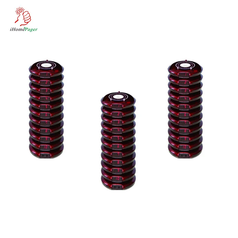 

Wireless Coaster Paging System Wireless Queue Calling System for Restaurant Dessert Shop Cafe 1 Keyboard 30 Pagers