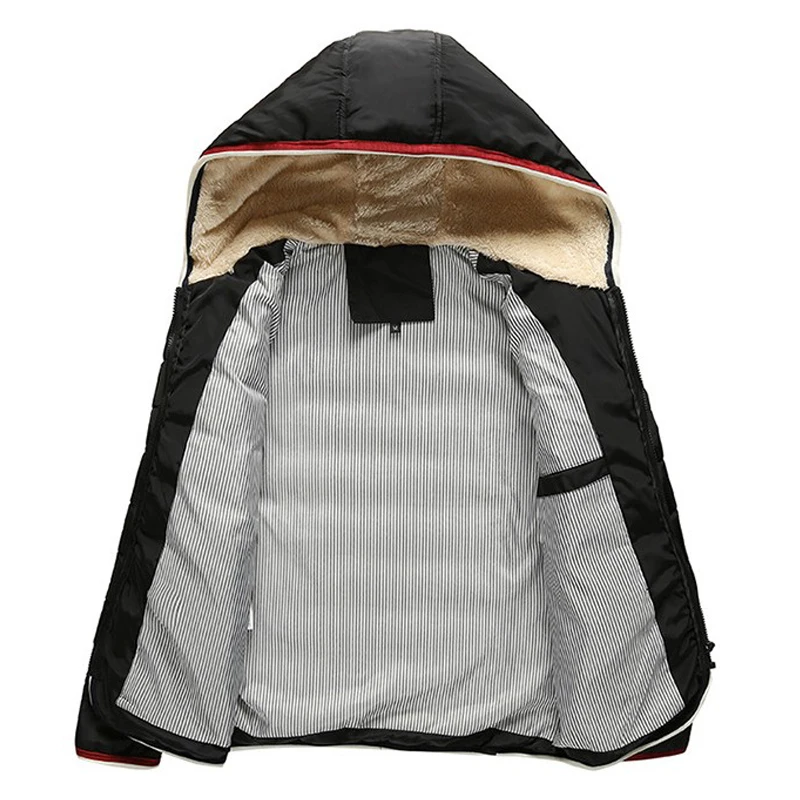 New Arrival Men Jacket Warm cotton coat mens casual hooded jackets Handsome Outwear thicking Parka Plus size XXXL Coats YF-38 | Мужская