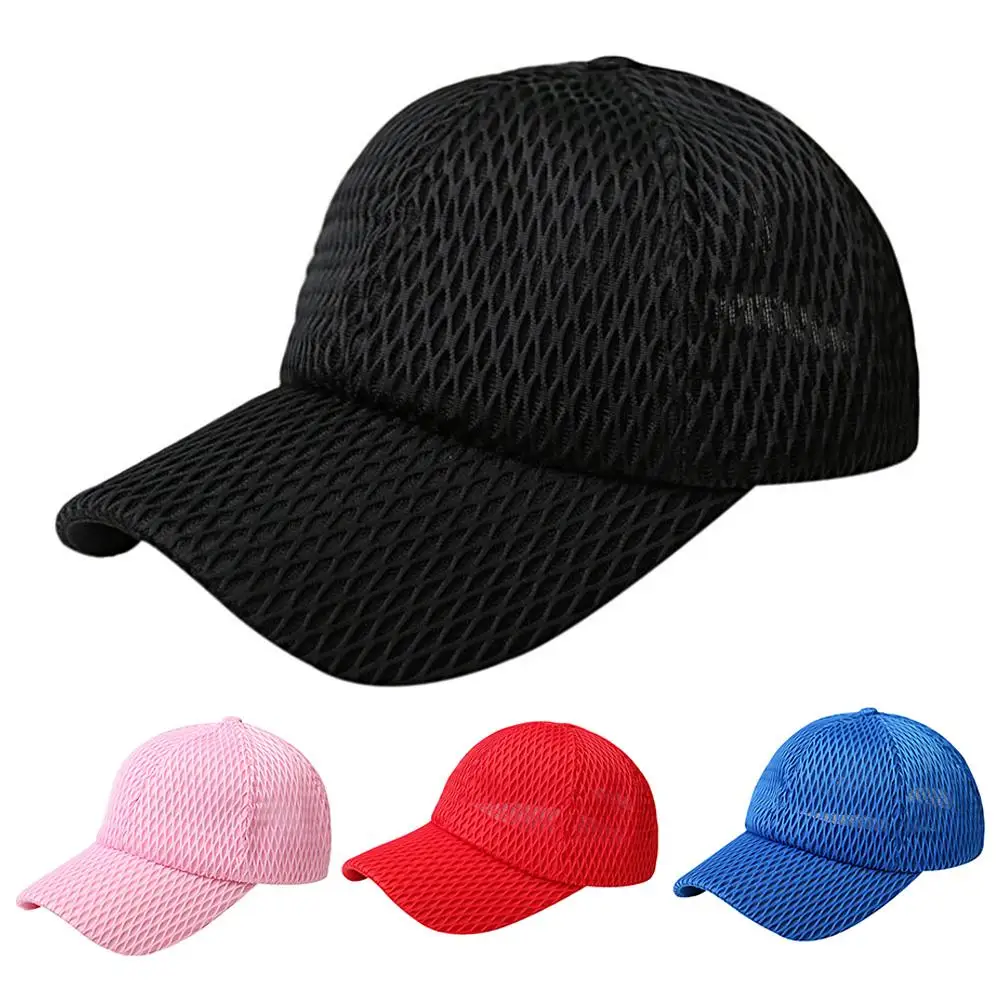 

Summer Hollow Ponytail Baseball Cap Outdoor Adjustable Anti UV Mesh Peaked Hat Baseball Cap Summer Hat cap man women Baseball Ca