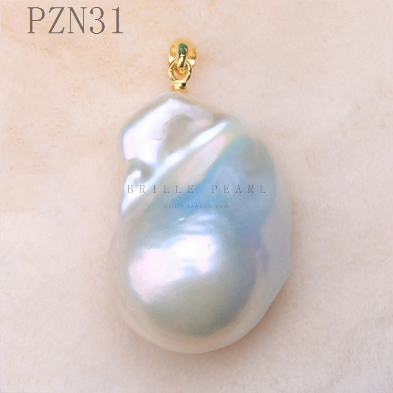 Колье ручной работы из серебра 925 пробы с жемчужинами в стиле барокко|Подвески| |