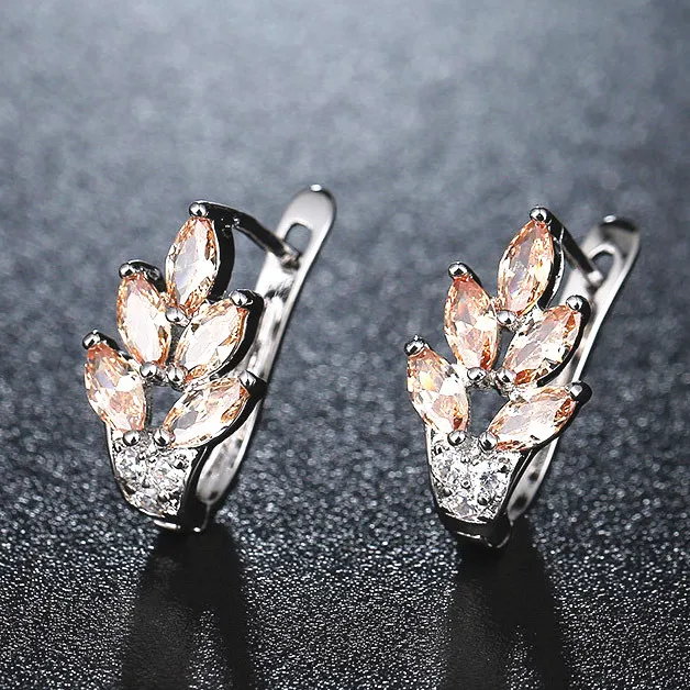 UILZ новые прелестные серьги для женщин Блестящий кубический циркон нежные Модные