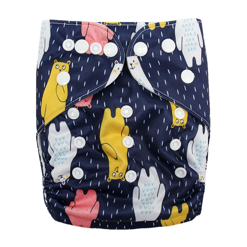 

Baby Washable Reusable Real Cloth Pocket Nappy Diaper Cover Wrap Suits Birth To Potty One Size Nappy Inserts Cartoon Diapers