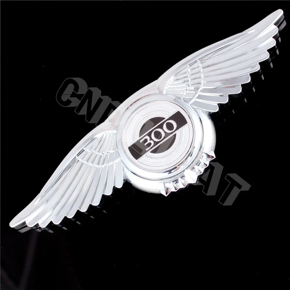 3D Angel Wing 300 Logo Car Front Hood Emblem Badge Decal Sticker for Chrysler 300 300C