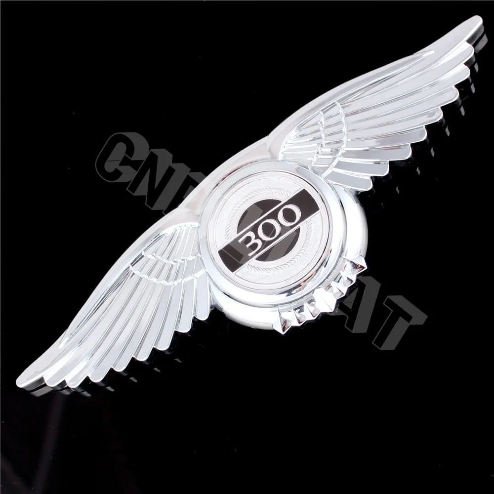 

3D Angel Wing 300 Logo Car Front Hood Emblem Badge Decal Sticker for Chrysler 300 300C