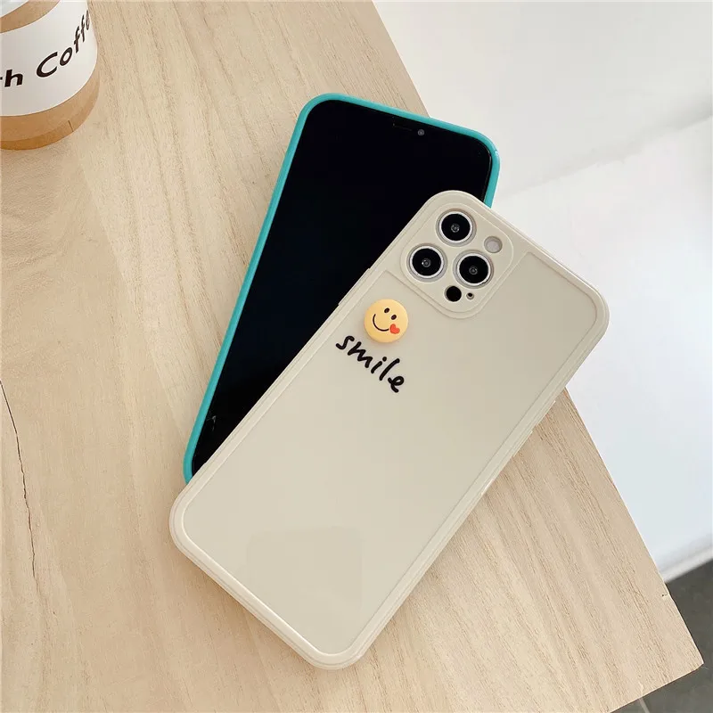 

Cute 3D Cows Smiley Rotating Smooth Cover Phone Case For iPhone 12 Soft TPU Capa For iPhone SE 2020 12 Mini 11 Pro XS MAX X XR