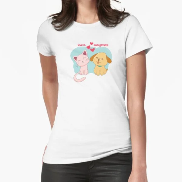 

Dog And Cat T-Shirt Print Top