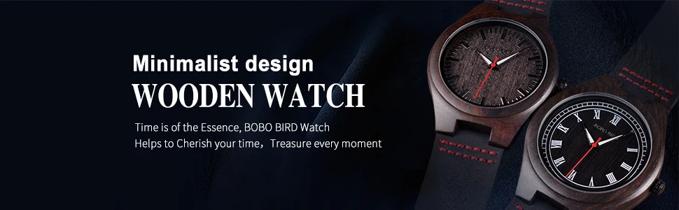 BOBOBIRD Wood Watch Promotion Sale Leather Strap Men Women Wristwatches Birthday Present Christmas Gift in Box reloj hombre