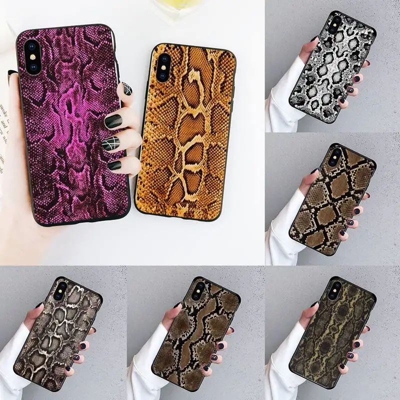 Кожаный Змеиный чехол для телефона iPhone 11 12 pro XS MAX 8 7 6 6S Plus X 5S SE 2020 XR|Бамперы| |