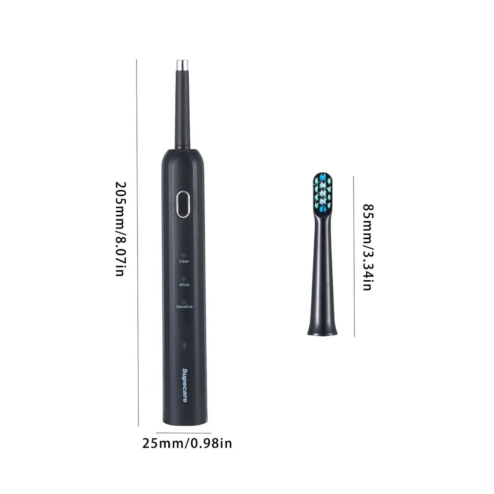 

Electric Toothbrush Rechargeable Buy One Get One Free Sonic Toothbrush 3Mode Travel Toothbrush with Brush Head Gift