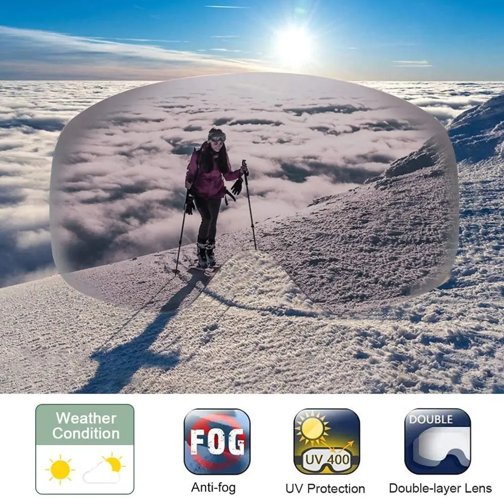 Фирменные лыжные очки Findway с защитой от УФ-излучения противотуманные зимние