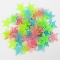 50pcs 3d star andmoon energy storage fluorescent glow in the dark luminous on wall stickers for kids room living room decal