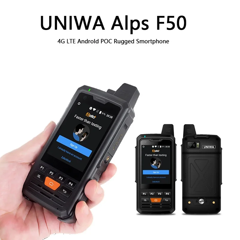 Оригинальная новая рация UNIWA F50 PTT с сенсорным экраном 2 8 дюйма 4000 мАч 1 ГБ смартфон