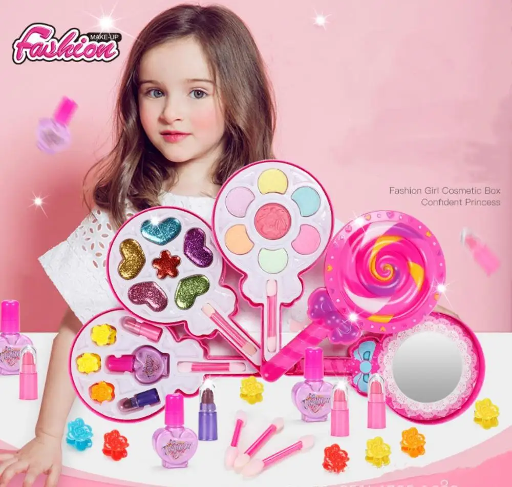 Детский набор игрушек для макияжа ролевые игры принцесса розовый макияж