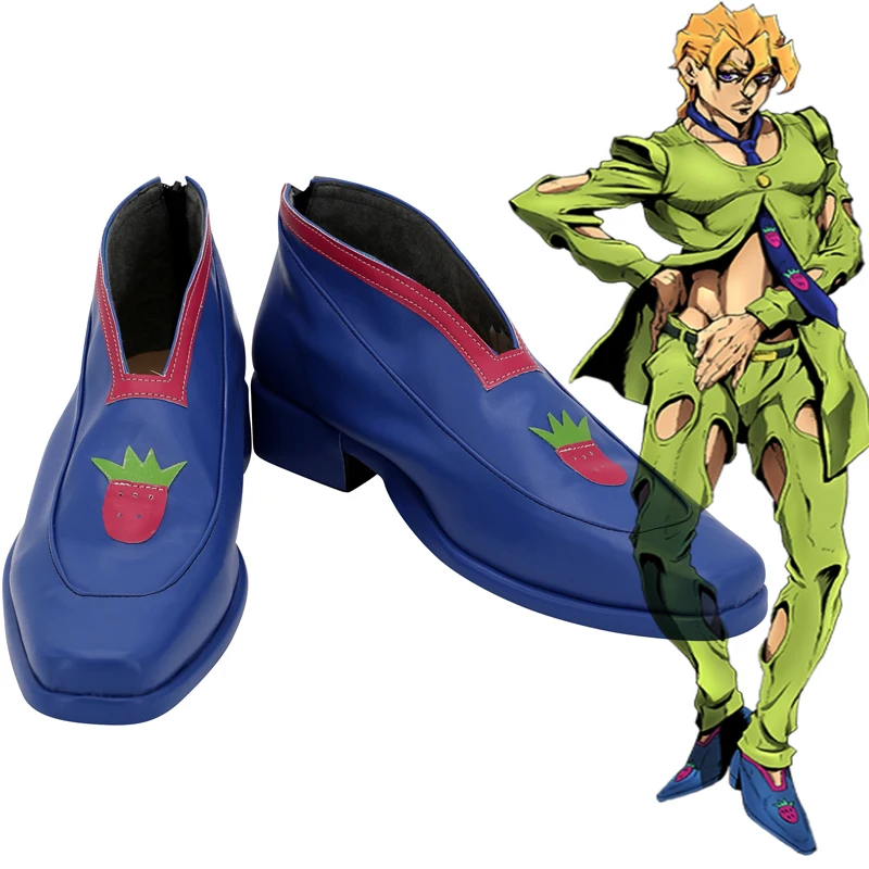 

JoJo's Bizarre Adventure: Vento Aureo Golden Wind Anime Edition Pannacotta Fugo Blue Cosplay Shoes Long Boots CosplayLove
