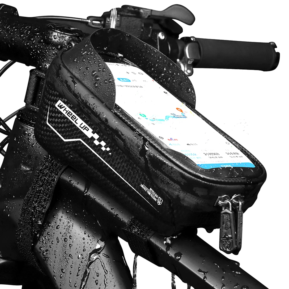 Сумка держатель на руль велосипеда для телефона 6 5 дюйма с защитой от дождя|Сумки