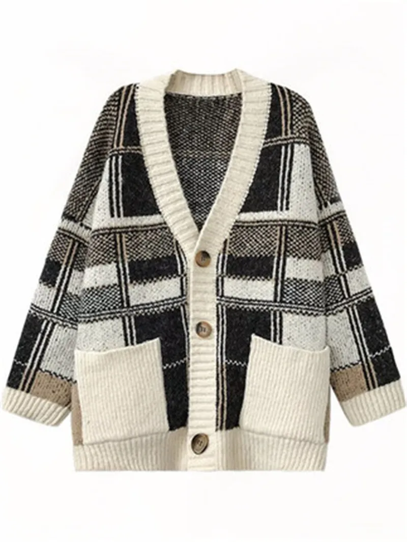 

VIintage Women's Short Coat Women Outerwear 2020 new Korean Loose loose fragrant Knitted Cardigan Sweater M567