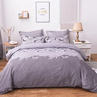 home textile duvet cover set grey with pillowcase single size twin size bedding sets printed flower bed cover 150 no bed sheet