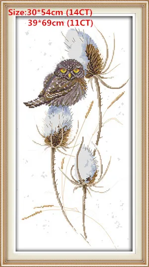 bird in the snow Осенние птицы китайский Счетный крест наборы узоров Вышивка крестом наборы 14CT 11CT Печать на холсте DMC Набор для вышивки крестом - Цвет: bird in the snow
