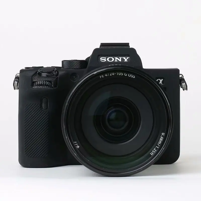 A74 A7R4 Black Силиконовая кожа брони чехол корпус протектор для sony A6300/A6400 A7R III/A7M3 A7RM3/A9 ILCE-9/A7R IV A7RM4/A7 II A7M2 - Цвет: A74 A7R4 Black