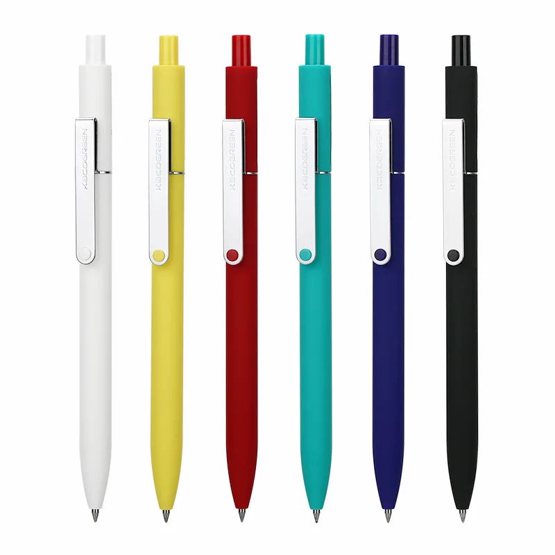 

Point Way Simple Press the Gel Pen, Students with a Heavy Touch Color Metal Pen Holder Black Refill Pen 0.5mm
