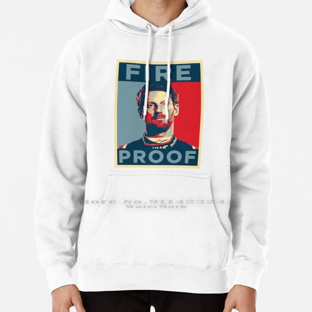 

Romain Grosjean Fire Proof Hoodie Sweater 6xl Cotton Haas Team Formula Dank Driver Racing Kmag Danish Driver 2020 Italian Grand