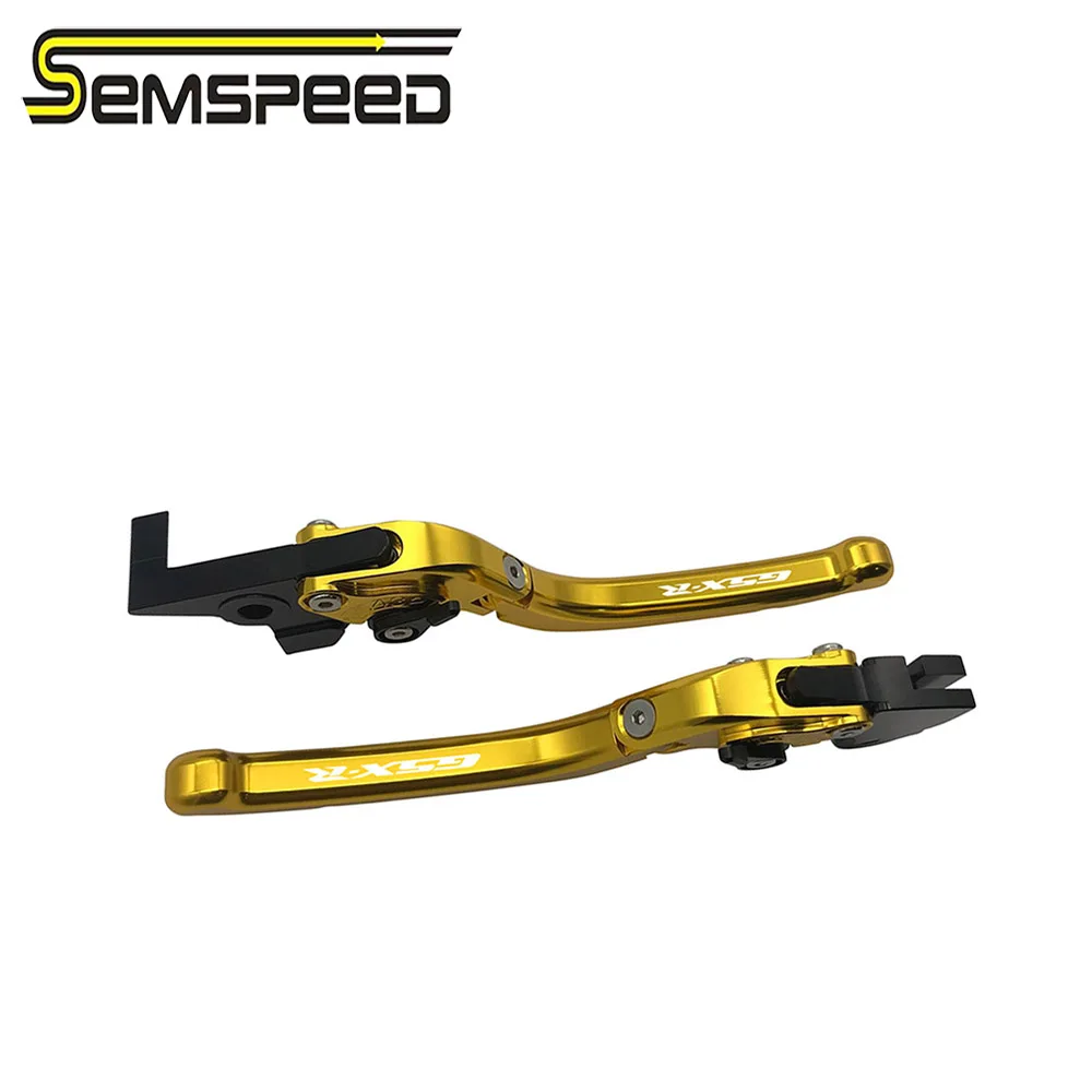 

SEMSPEED GSXR LOGO Motorcycle CNC Left Right Foldable Brake Clutch Levers For Suzuki GSXR1000 2007 2008 GSX-R1000 gsxr 1000