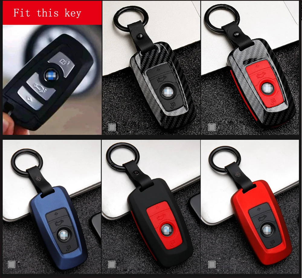 

ABS Car Square 3/4 Button Remote Key Cover Case Holder Protect Keychain Keyring Keycase for BMW 1 2 3 4 5 6 Series X3 X4