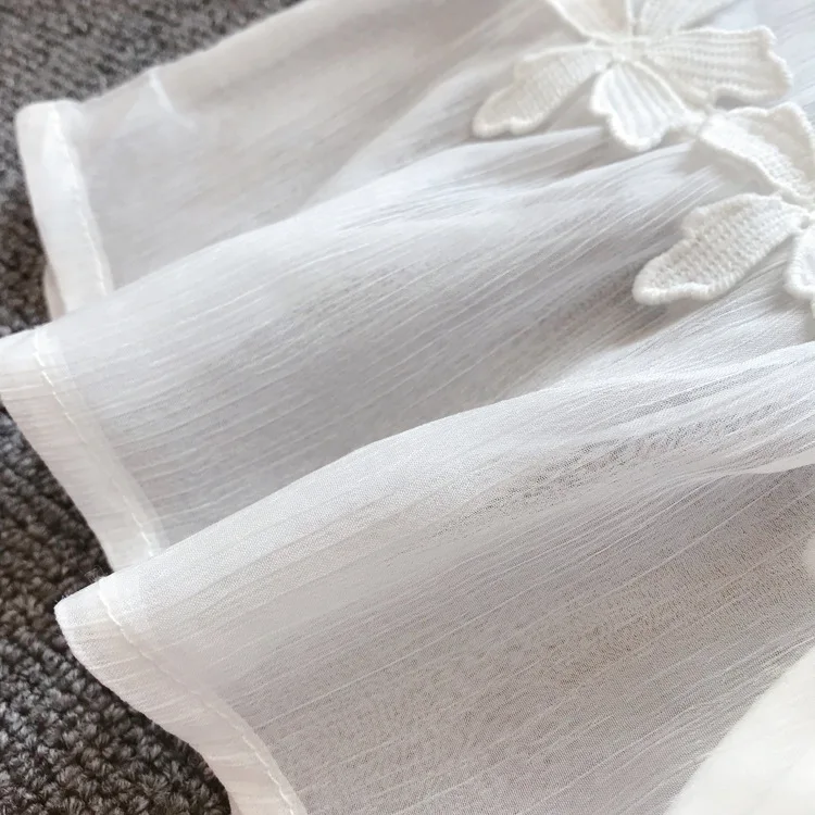 Летнее кружевное платье для мамы и девочки Пляжная Одинаковая одежда семьи