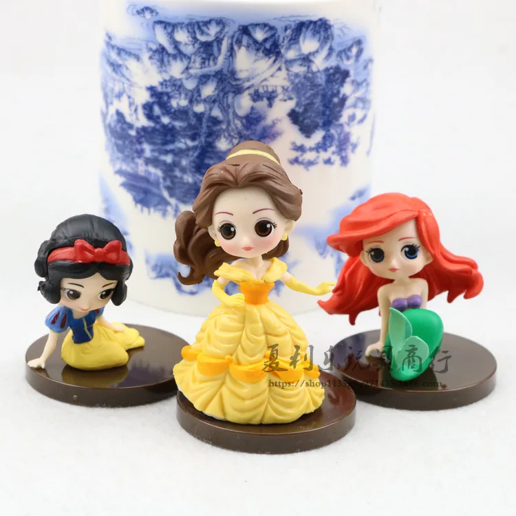 8/12 шт. набор Disney Принцесса Фигурки игрушки Мода Обувь с рисунком из мультфильма