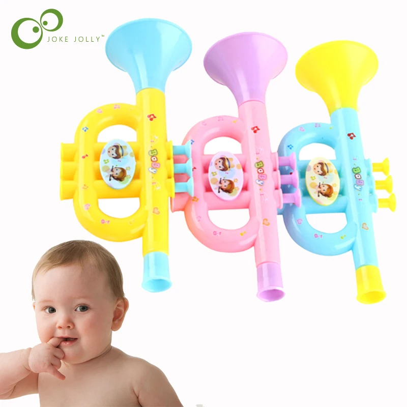 1 шт. детская пластиковая игрушка труба|Игрушечные музыкальные инструменты| |