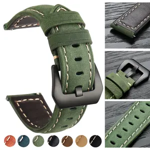 Ремешок из натуральной кожи для часов, сменный Браслет для HAUWEI Amazfit Huawei Samsung Galaxy Watch 4 Active2 46 мм 42 мм, 20 мм 22 мм