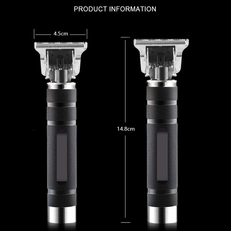 

T-Outliner Skeleton Cordless Trimmer Hair Clipper Machine No Oil Black + Silver