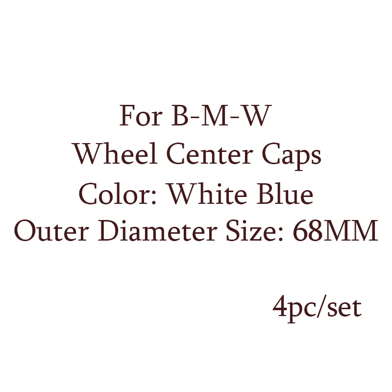 Колпачки для ступицы колеса Автомобильные центральные колпачки ободов BMW серии