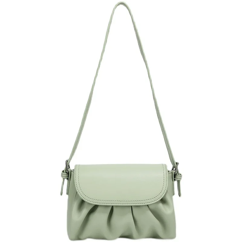 Летние Плиссированные маленькие Наплечные Сумки из искусственной кожи для