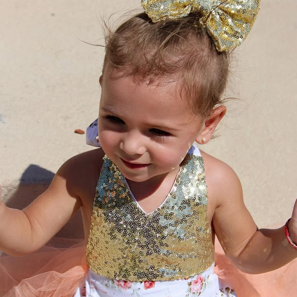 Летние комбинезоны с цветочным принтом для девочек 6 24 м|Ромперы| |