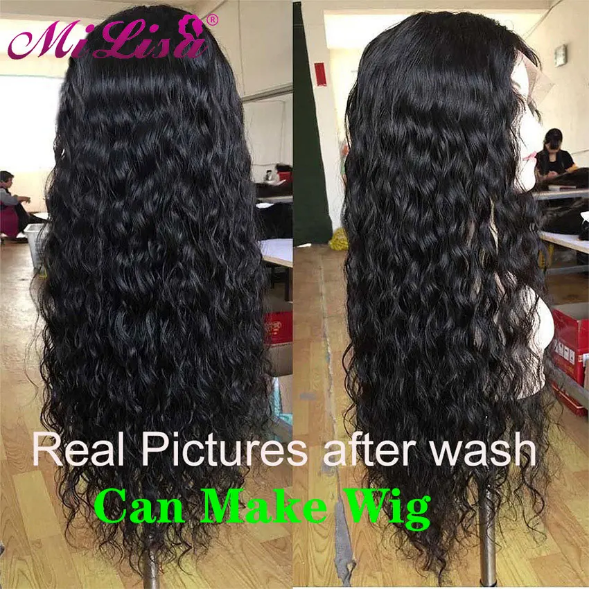 Mi Lisa волнистые волосы 100% человеческие плетение пучок бесплатная доставка Remy для