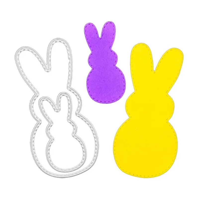 

Easter Rabbit Mother and Child Metal Cutting Dies Stencil Scrapbooking DIY Album X7JE