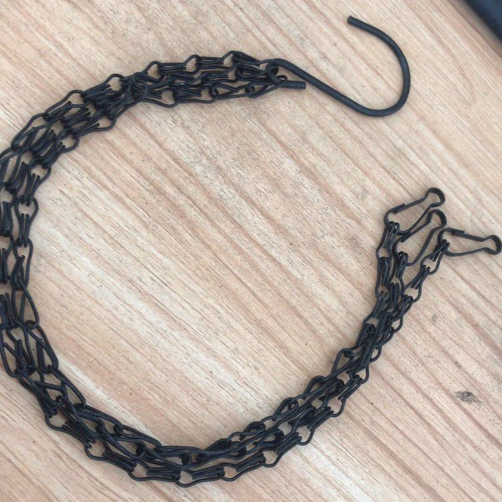 

4Pcs/set Double-head Hanging Basket Chains Flower Pot Basket Replacement Chain 3 Point Garden Plant Hanger Home Garden Tools
