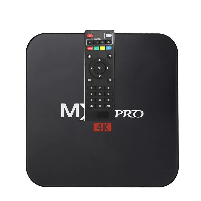 5 шт. MX pro android 7 1 os amlogic s905w четырехъядерный 2 Гб 16 4k smart h.265 3D медиаплеер ТВ приставка |