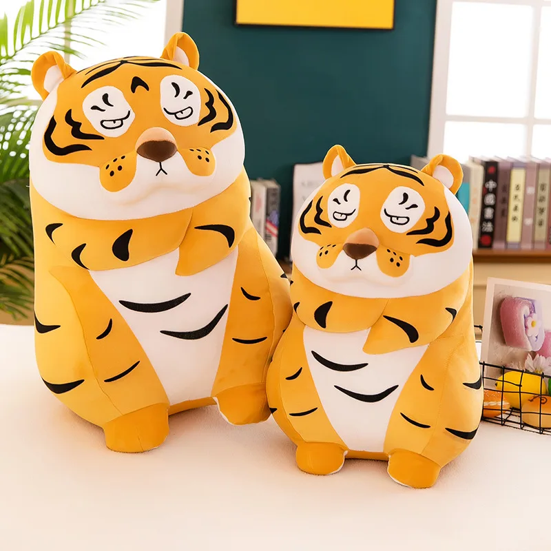 

40/50/60cm Lifelike Fat Tiger Plush Toys Soft Simulation Stuffed Animal Cushion Hugging Pillow Children Birthday Gift