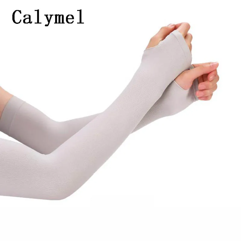 Calymel модные унисекс ледяные шелковые солнцезащитные рукава для рук с защитой от ультрафиолета теплые длинные перчатки