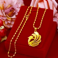 real 18k yellow gold plated bracelet for womens wedding engagement jewelry charm peacock pendant bracelet fashion jewelry gifts