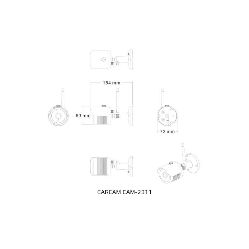 Готовый комплект видеонаблюдения CARCAM KIT 1080/2 2 камеры|Система наблюдения| |