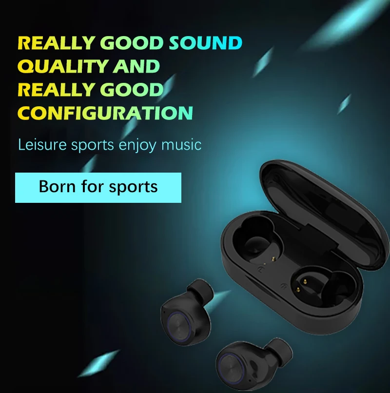 

TWS Bluetooth 5.0 Earbuds True Wireless Stereo Earphones Headphone IPX8 Waterproof in Ear Wireless Earphones With Charging case