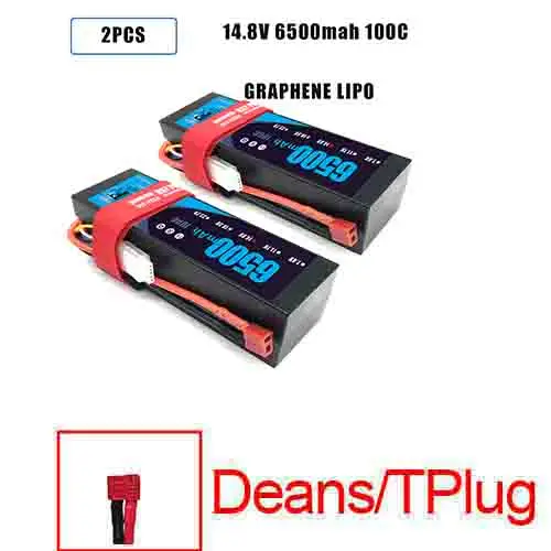 2PCS4S6500HARDDEANS DXF Lipo 4S Батарея жесткий чехол 14,8 V 5200 мА/ч, 6500 мА/ч, 50C 100C 200C AKKU для 1:8 1:10 RC автомобиль E Багги Truggy Грузовик Лодка - Цвет: 2PCS4S6500HARDDEANS