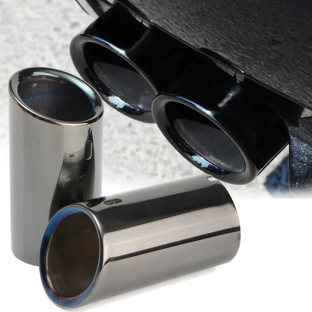 2 шт. выхлопная труба для автомобиля черная титановая BMW E90 E92 325 328i 3 Series 06