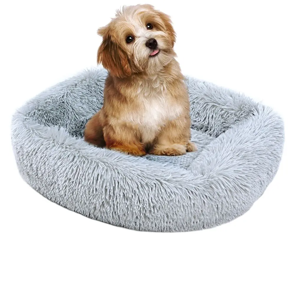 

Lit carré en peluche pour animal de compagnie, tapis de couchage chaud d'hiver pour chiens et chats, nid doux et Long, coussin P