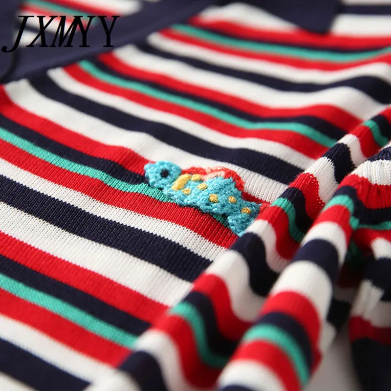 

Sweet Dress Female 2021 Summer Ice Silk Striped Small Aromatherapy Light Mature Temperament Loose Casual Straight T-Shirt Skirt