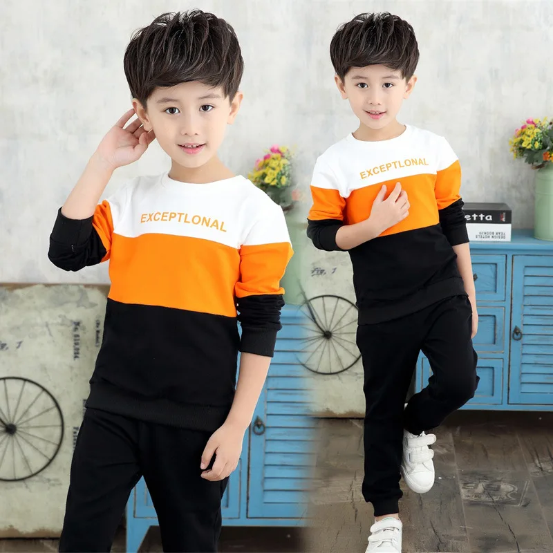 Детская спортивная одежда повседневный модный костюм для мальчиков летняя