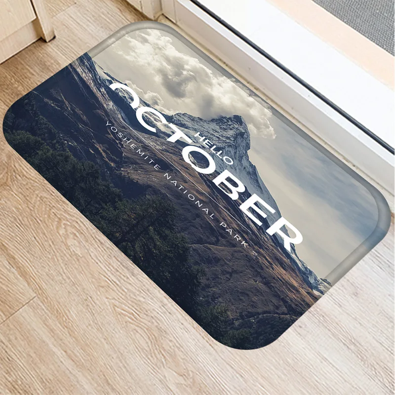 Пейзаж коврики узор пейзаж с принтом букв Ванная комната Кухня ковер коврик для